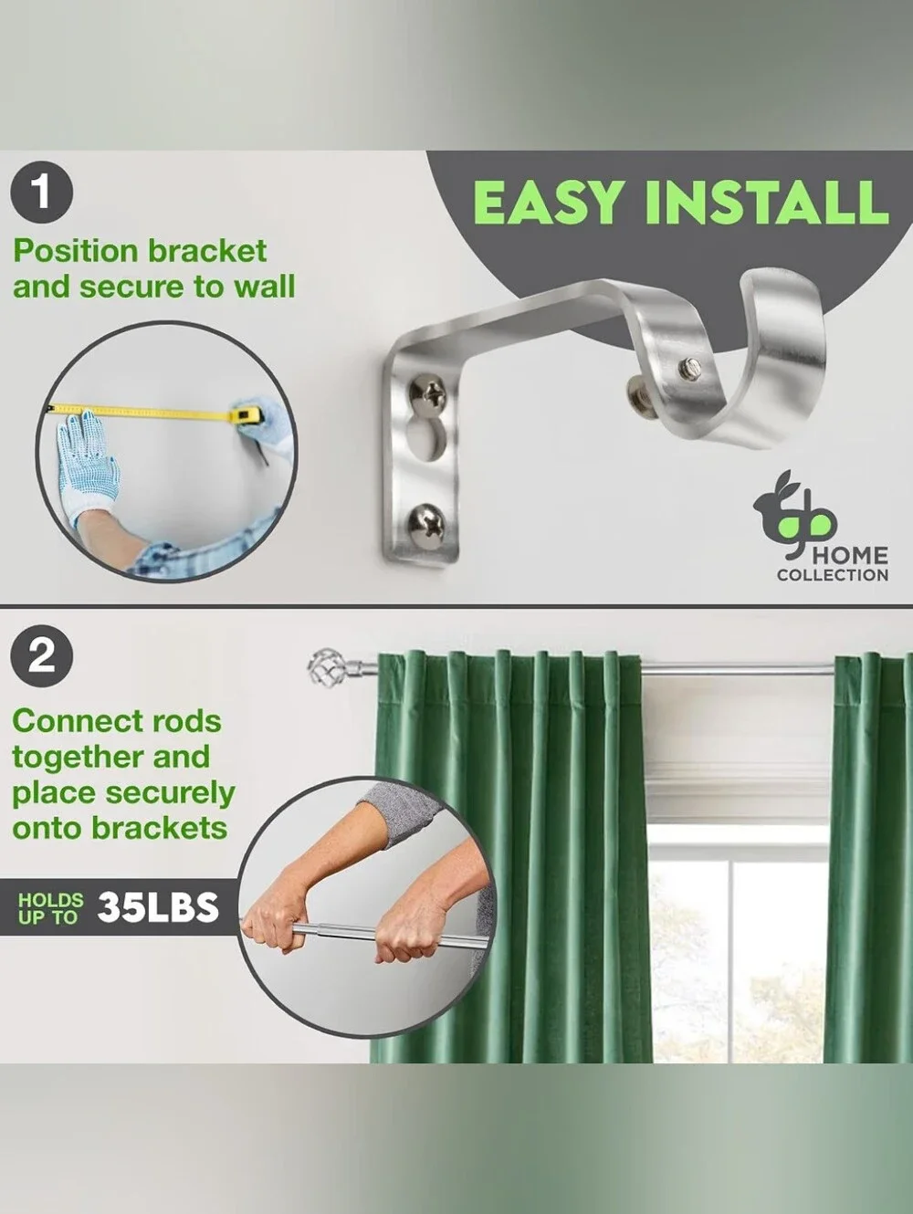 Chrome Adjustable Curtain Rod For Windows 28